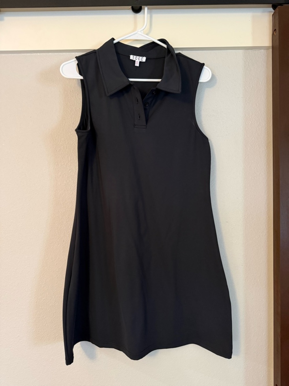 TCEC Black Sleeveless Polo Mini Dress